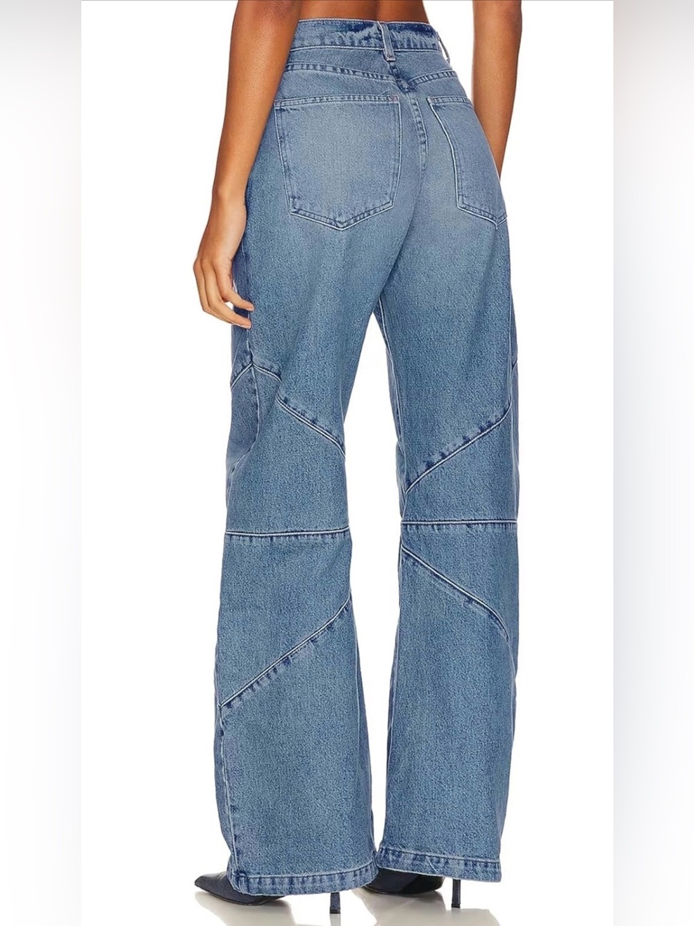 Womens High Waisted Barrel Jeans Casual Loose Boyfriend Wide Leg Size 6 NEW - Picture 7 of 10
